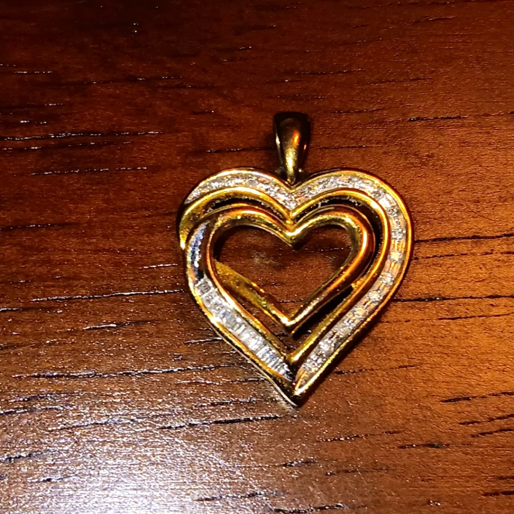 Gold/Sterling Heart Pendant